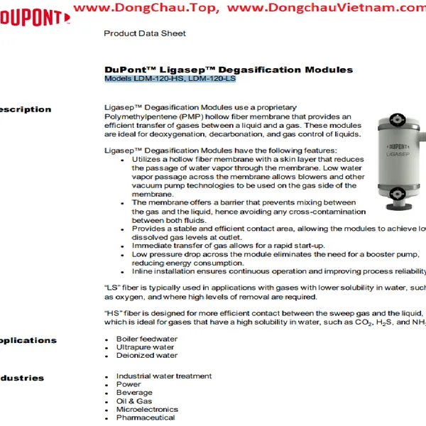 Màng lọc UF DUPONT LDM-120-HS USA