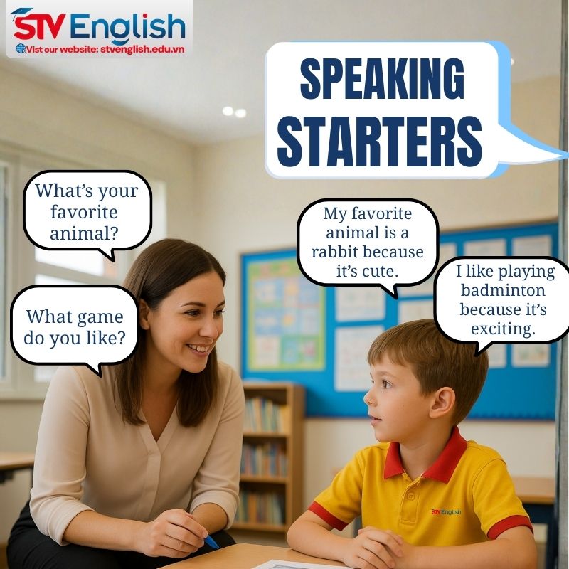 Mẫu hội thoại giúp bé luyện Speaking Starters Mẫu hội thoại giúp bé luyện Speaking Starters