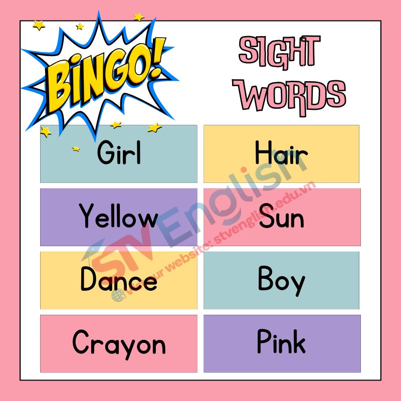 Dạy tiếng Anh cho bé 5 tuổi qua trò chơi "Bingo" Dạy tiếng Anh cho bé 5 tuổi qua trò chơi "Bingo"