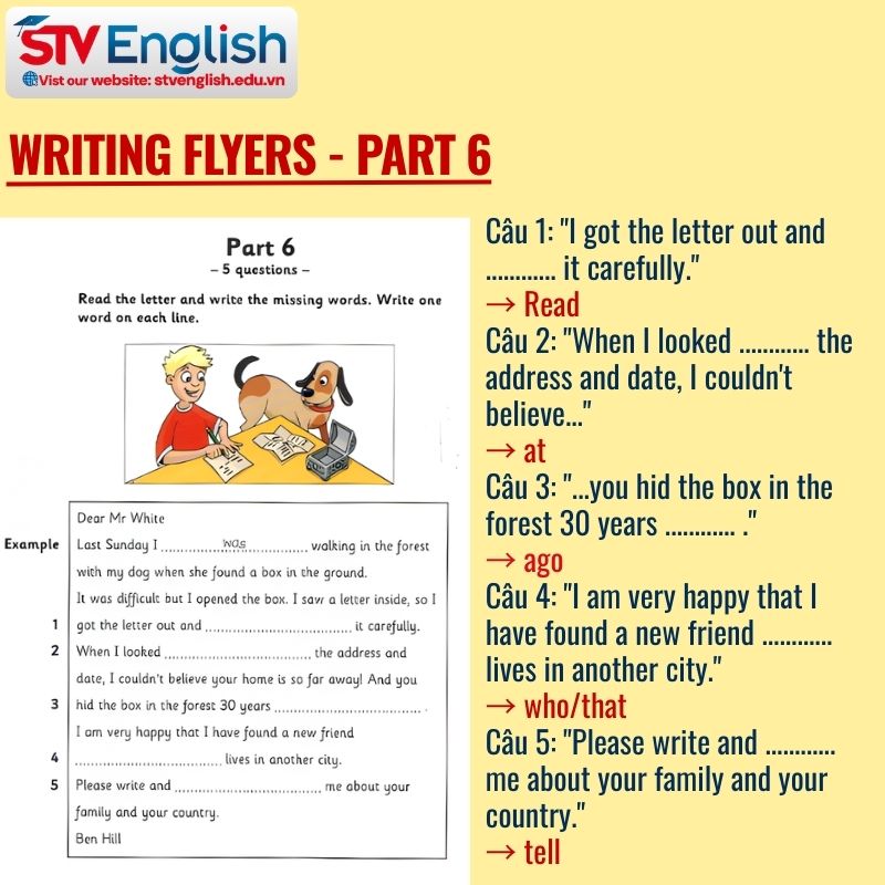 Phân tích bài Writing Flyers Part 6 Phân tích bài Writing Flyers Part 6