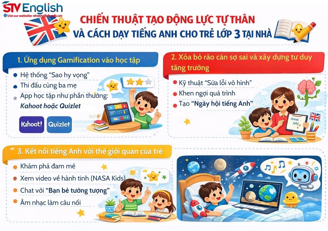 Cách dạy tiếng Anh cho trẻ lớp 3 tại nhà hiệu quả, không áp lực Cách dạy tiếng Anh cho trẻ lớp 3 tại nhà hiệu quả, không áp lực