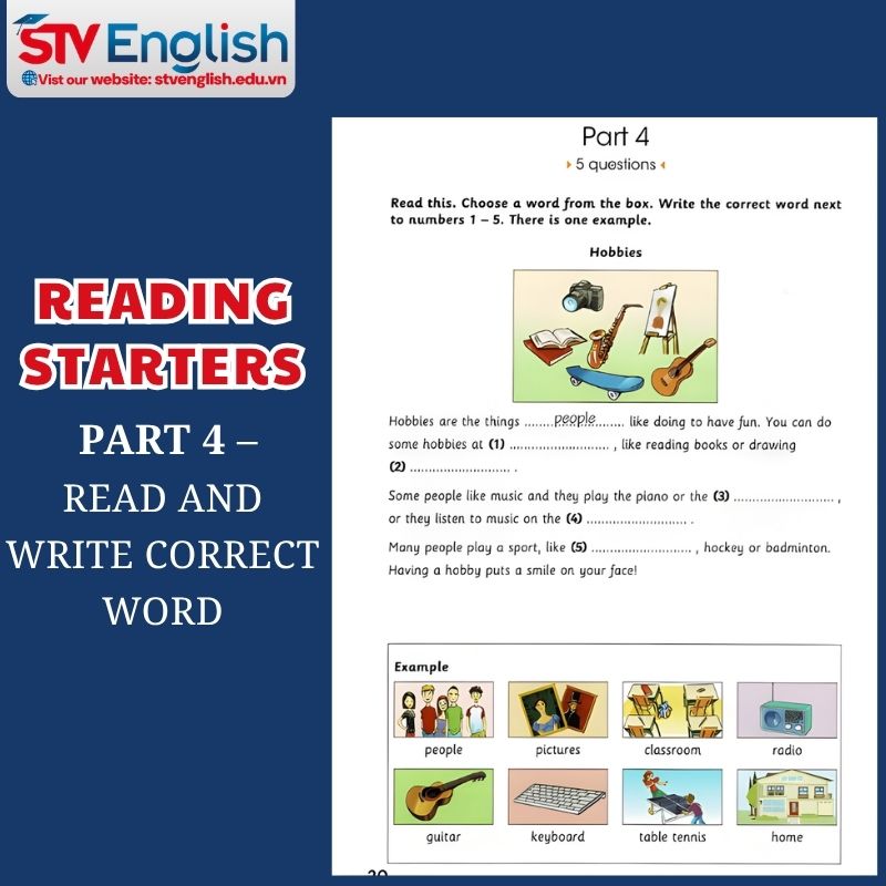 Reading Starters Test: Part 4 Reading Starters Test: Part 4