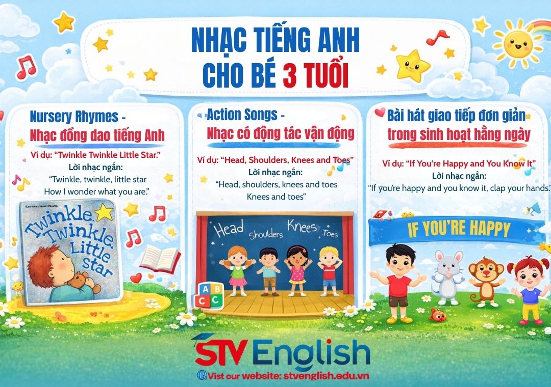 Nhạc tiếng Anh cho bé 3 tuổi: Lợi ích và cách cho bé nghe đúng cách Nhạc tiếng Anh cho bé 3 tuổi: Lợi ích và cách cho bé nghe đúng cách
