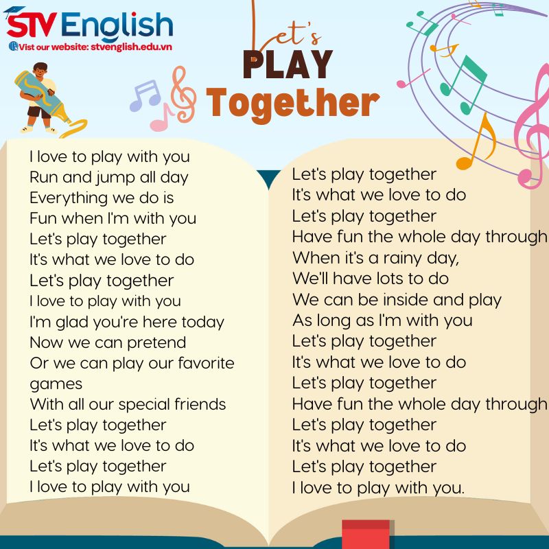 Tiếng Anh cho bé 5 tuổi: Bài hát "Let’s Play Together" Tiếng Anh cho bé 5 tuổi: Bài hát "Let’s Play Together"