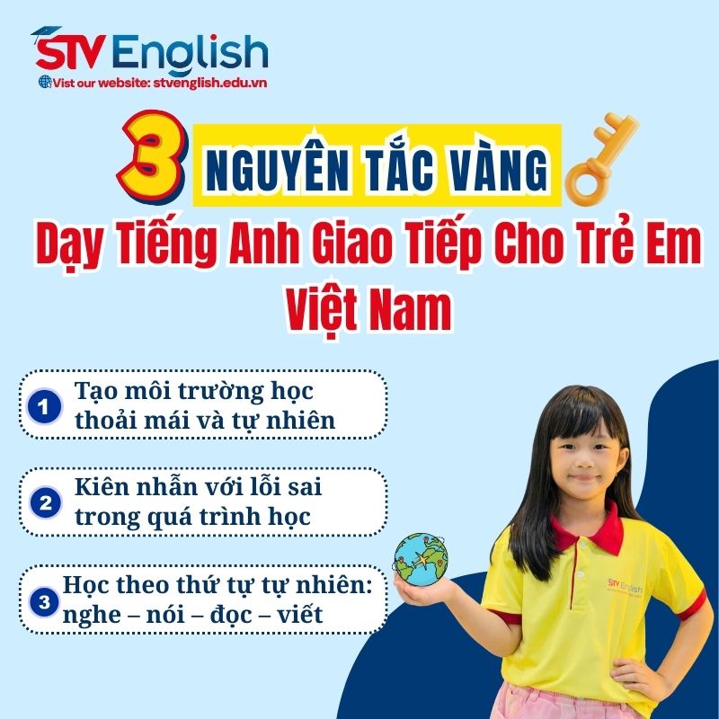Những nguyên tắc áp dụng vào việc dạy tiếng Anh giao tiếp cho trẻ em Việt Nam Những nguyên tắc áp dụng vào việc dạy tiếng Anh giao tiếp cho trẻ em Việt Nam