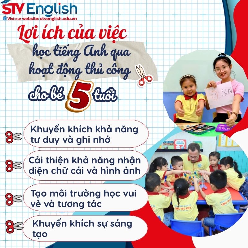 Lợi ích của việc học tiếng Anh cho bé 5 tuổi qua hoạt động thủ công Lợi ích của việc học tiếng Anh cho bé 5 tuổi qua hoạt động thủ công