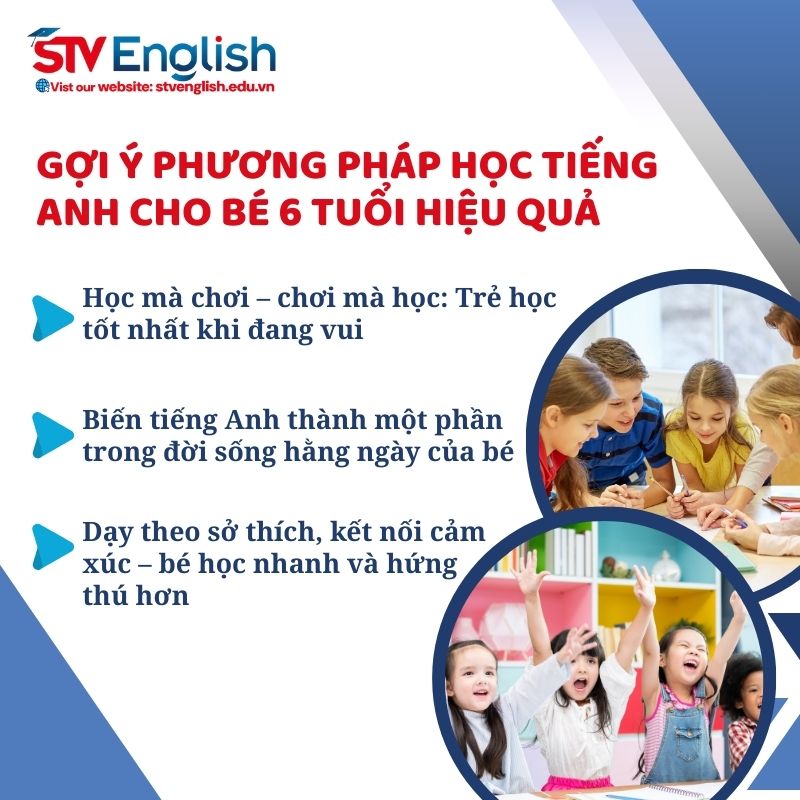 Gợi ý phương pháp học tiếng Anh cho bé 6 tuổi hiệu quả Gợi ý phương pháp học tiếng Anh cho bé 6 tuổi hiệu quả