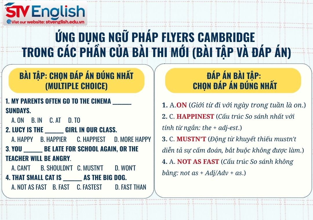 Tài liệu luyện thi Cambridge Flyers Tài liệu luyện thi Cambridge Flyers