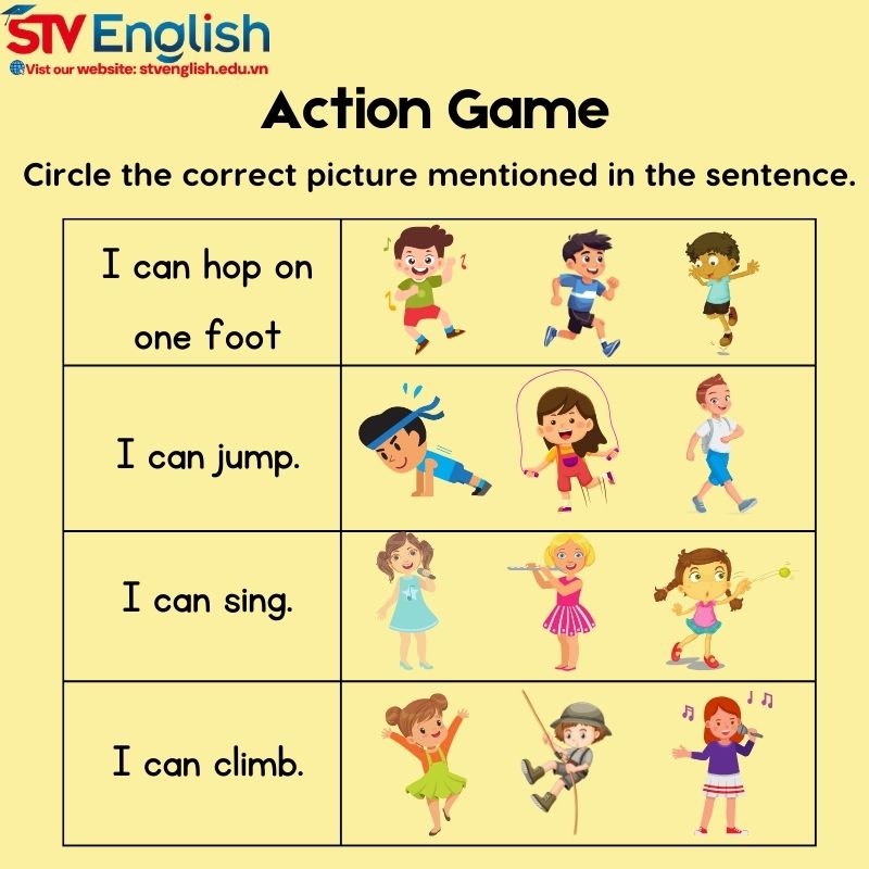 Cách dạy từ vựng tiếng Anh cho bé 5 tuổi qua trò chơi hành động Cách dạy từ vựng tiếng Anh cho bé 5 tuổi qua trò chơi hành động