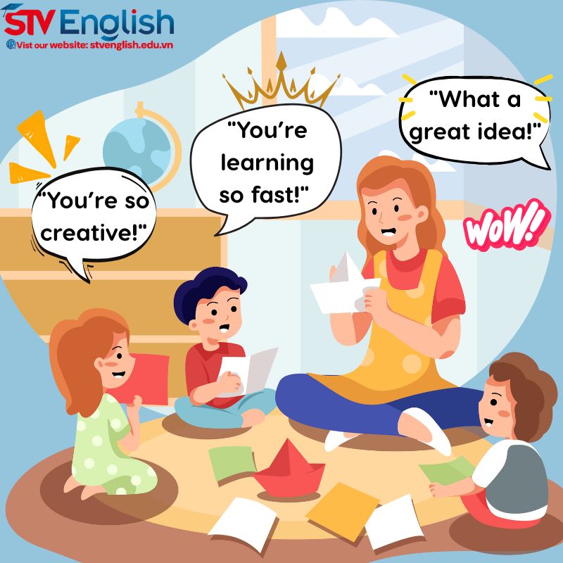 Tiếng Anh cho bé 5 tuổi: Mẫu câu khen ngợi tích cực khi bé làm tốt Tiếng Anh cho bé 5 tuổi: Mẫu câu khen ngợi tích cực khi bé làm tốt