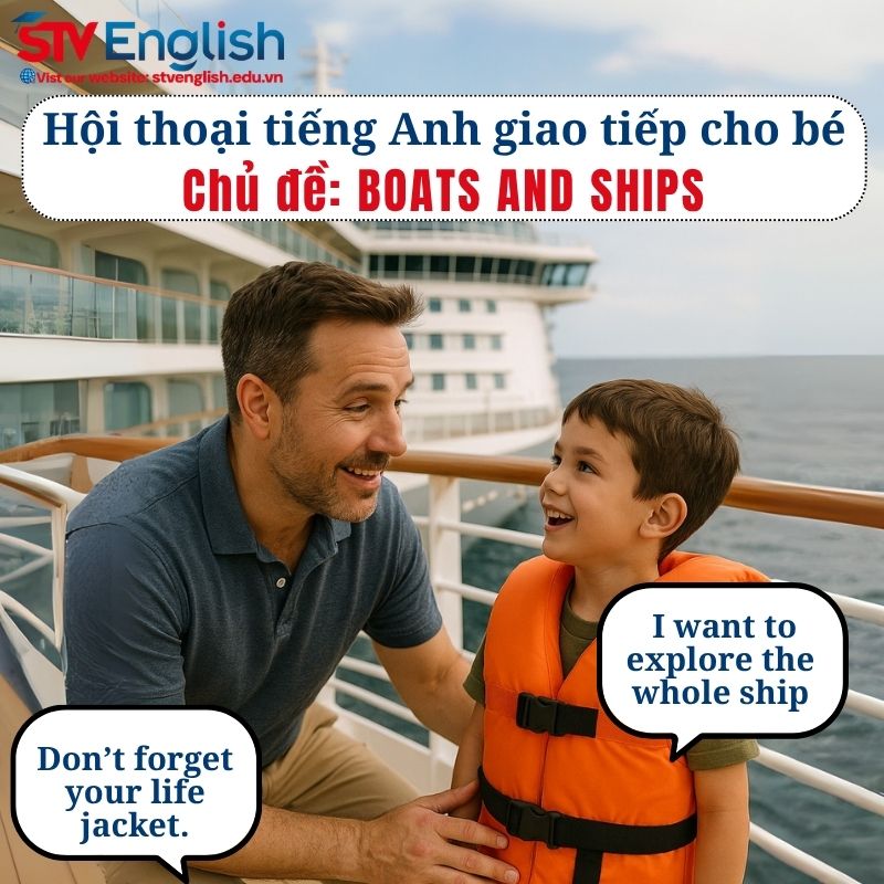 Mẫu hội thoại tiếng Anh giao tiếp cho bé: Chủ đề Boats and Ships Mẫu hội thoại tiếng Anh giao tiếp cho bé: Chủ đề Boats and Ships