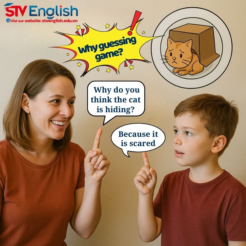 Tiếng Anh giao tiếp cho bé: Trò chơi “Đoán vì sao?” (Why guessing game) Tiếng Anh giao tiếp cho bé: Trò chơi “Đoán vì sao?” (Why guessing game)