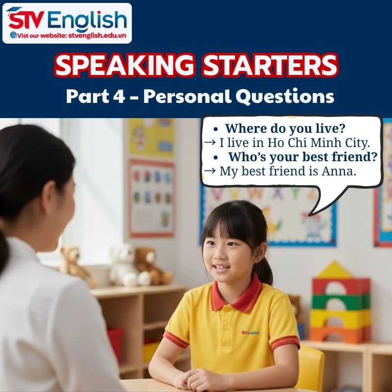 Speaking Starters: Part 4 – Personal Questions Speaking Starters: Part 4 – Personal Questions