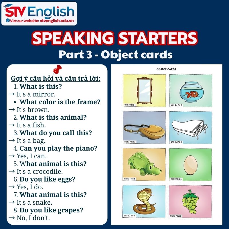 Speaking Starters: Part 3 - Object cards Speaking Starters: Part 3 - Object cards