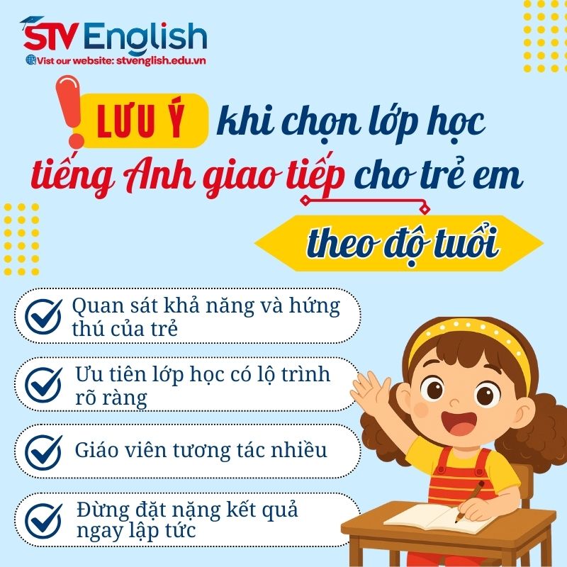 Các lưu ý khi chọn khóa học tiếng Anh giao tiếp cho trẻ em Các lưu ý khi chọn khóa học tiếng Anh giao tiếp cho trẻ em