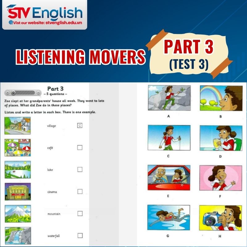 Hướng dẫn giải đề Listening Movers Part 3 - Test 3 Hướng dẫn giải đề Listening Movers Part 3 - Test 3