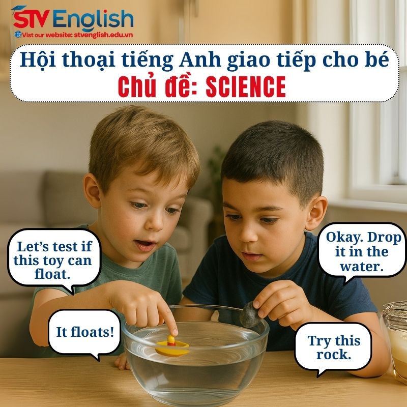Mẫu hội thoại tiếng Anh giao tiếp cho bé: Chủ đề Science Mẫu hội thoại tiếng Anh giao tiếp cho bé: Chủ đề Science