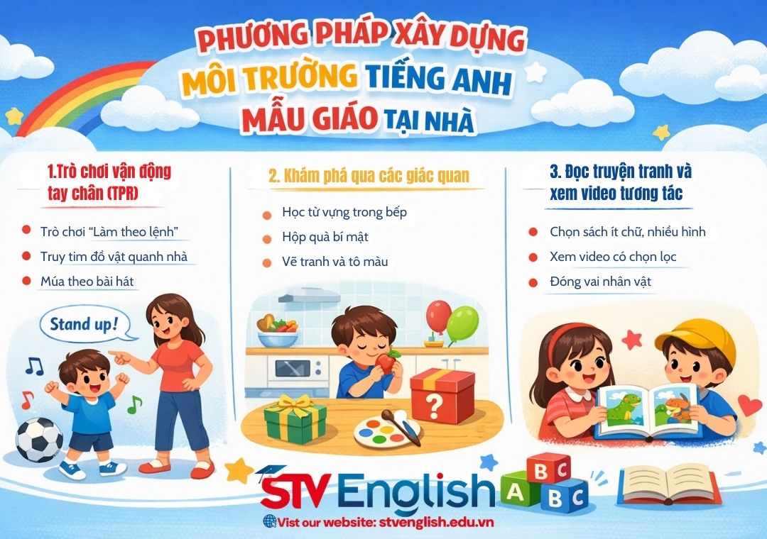 Tiếng Anh mẫu giáo: Bí kíp giúp trẻ 3-5 tuổi học ngôn ngữ tự nhiên Tiếng Anh mẫu giáo: Bí kíp giúp trẻ 3-5 tuổi học ngôn ngữ tự nhiên