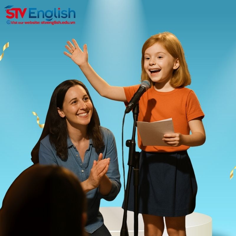 Con lần đầu làm MC – Cột mốc quan trọng trong hành trình học tiếng Anh giao tiếp. Con lần đầu làm MC – Cột mốc quan trọng trong hành trình học tiếng Anh giao tiếp.