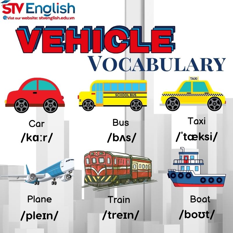 Từ vựng tiếng Anh cho bé 5 tuổi chủ đề Vehicle Từ vựng tiếng Anh cho bé 5 tuổi chủ đề Vehicle