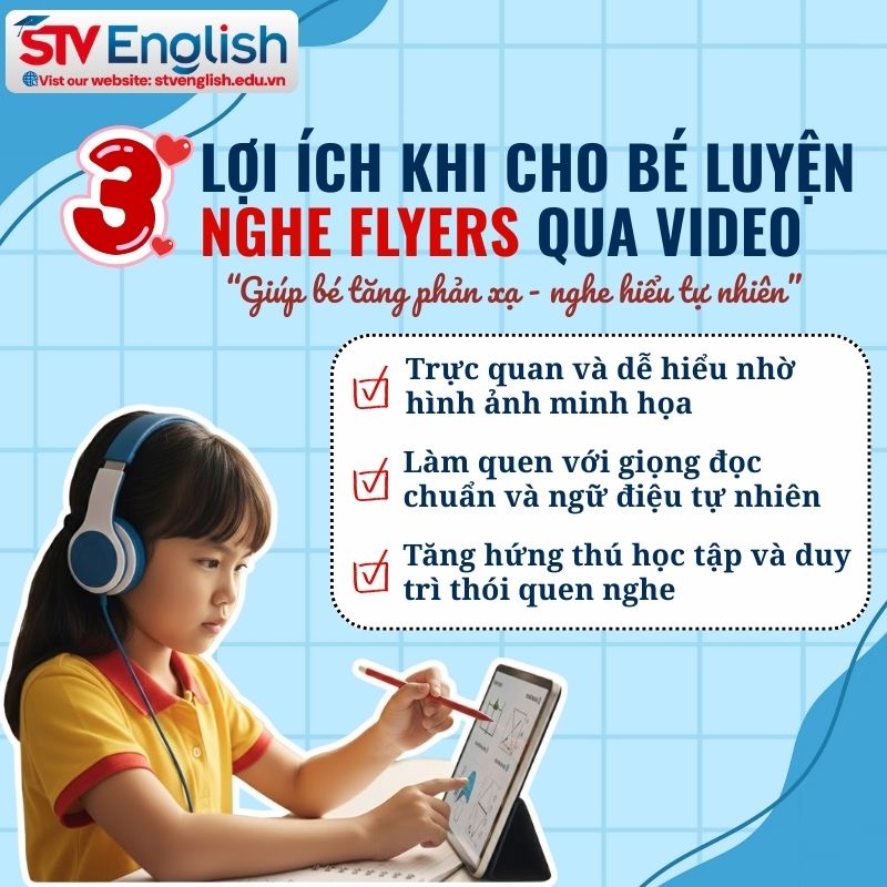 Lợi ích khi cho bé luyện Listening Flyers qua video Lợi ích khi cho bé luyện Listening Flyers qua video