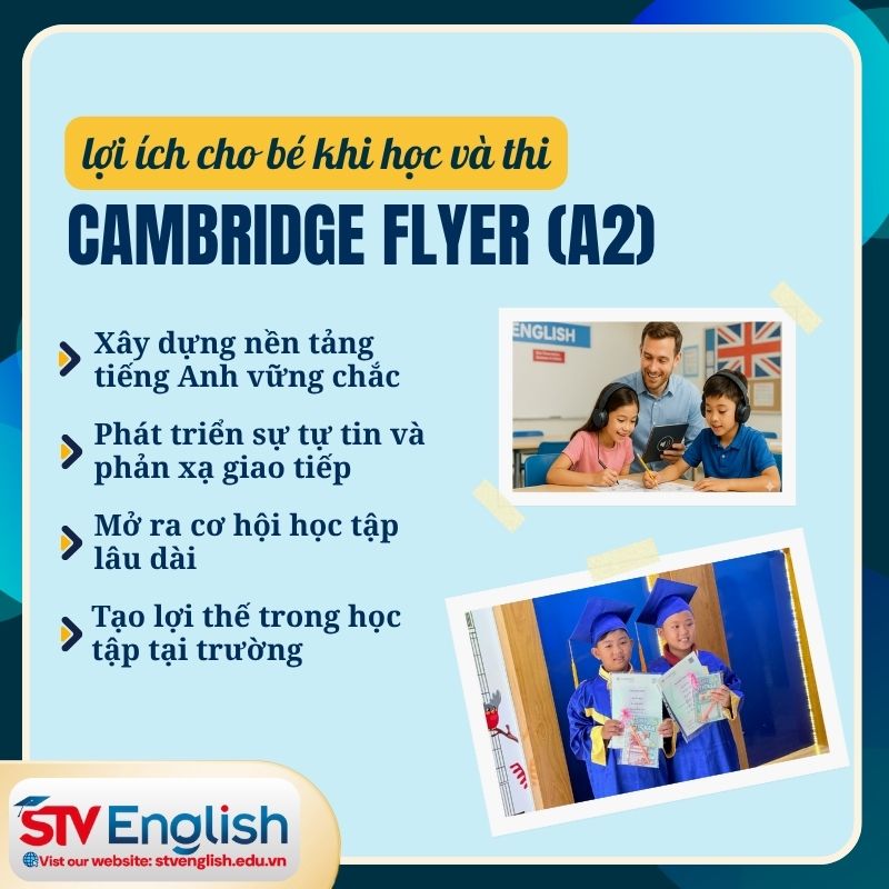 Lợi ích cho bé khi học và thi Cambridge Flyers từ sớm Lợi ích cho bé khi học và thi Cambridge Flyers từ sớm