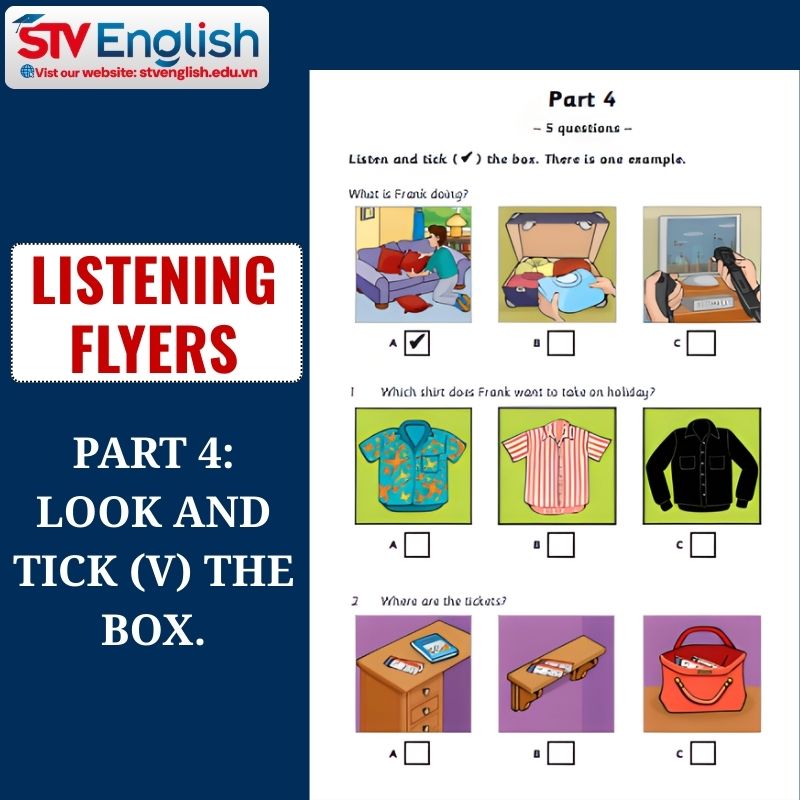 Listening Flyers: Phần 4 – Nghe hiểu hội thoại ngắn Listening Flyers: Phần 4 – Nghe hiểu hội thoại ngắn