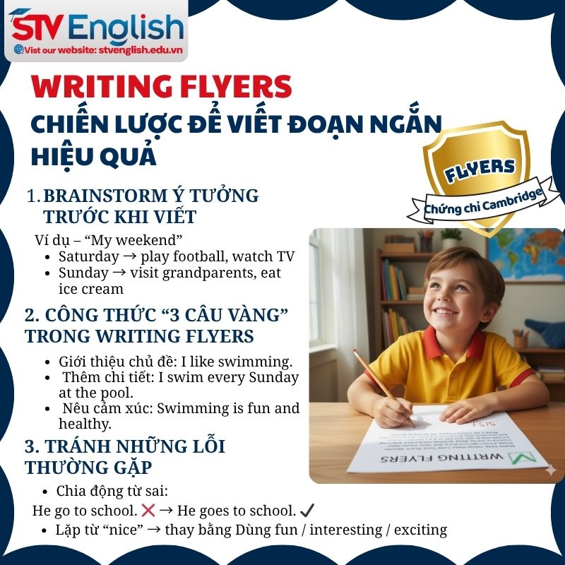Writing Flyers: Hướng dẫn viết đoạn văn đạt điểm tối đa Writing Flyers: Hướng dẫn viết đoạn văn đạt điểm tối đa