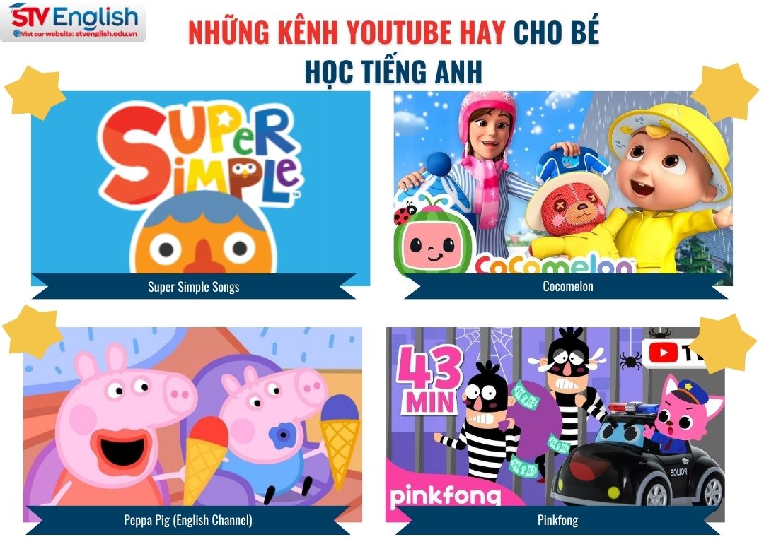 Danh sách kênh YouTube cho trẻ em giỏi tiếng Anh từ sớm Danh sách kênh YouTube cho trẻ em giỏi tiếng Anh từ sớm