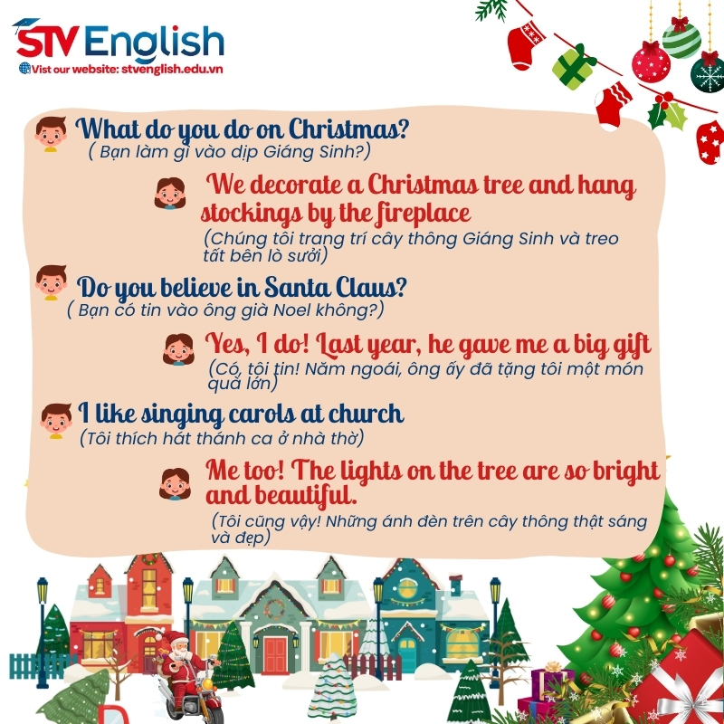 Tiếng Anh giao tiếp cho trẻ em: Chủ đề Christmas Tiếng Anh giao tiếp cho trẻ em: Chủ đề Christmas