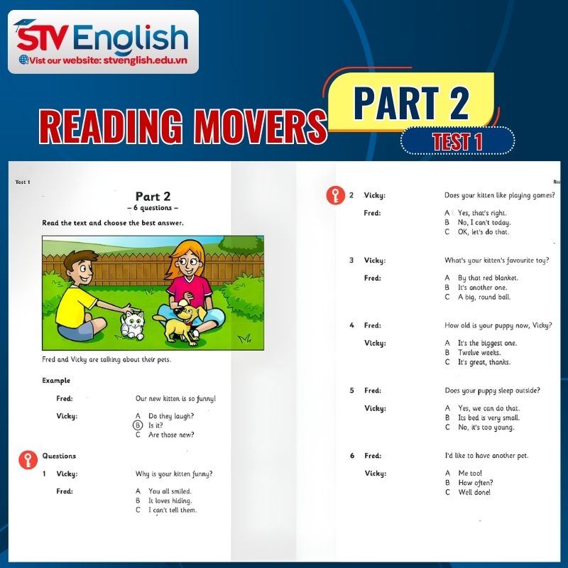 Giải đề Reading Movers Part 2 (Test 1) chi tiết Giải đề Reading Movers Part 2 (Test 1) chi tiết