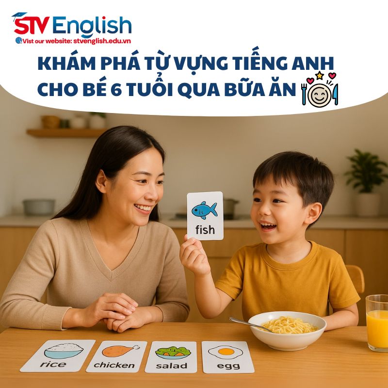 Từ vựng tiếng Anh cho bé 6 tuổi theo chủ đề ăn tối. Từ vựng tiếng Anh cho bé 6 tuổi theo chủ đề ăn tối.