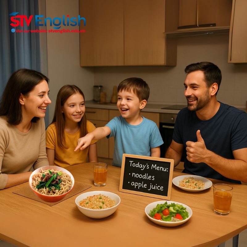 Biến "bữa ăn hằng ngày" thành cơ hội học tiếng Anh cho bé 6 tuổi. Biến "bữa ăn hằng ngày" thành cơ hội học tiếng Anh cho bé 6 tuổi.