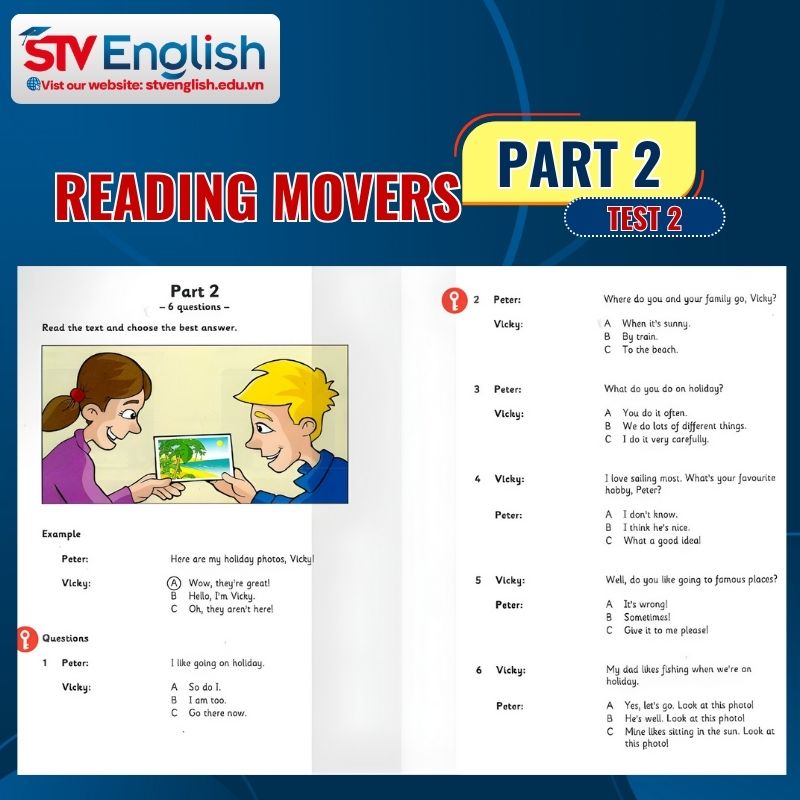 Giải chi tiết Reading Movers Part 2 (Test 2) Giải chi tiết Reading Movers Part 2 (Test 2)