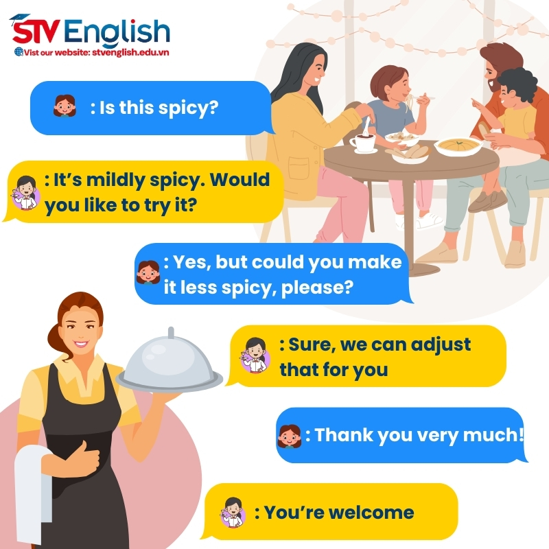 Các đoạn hội thoại tiếng Anh giao tiếp cho trẻ em khi vào nhà hàng Các đoạn hội thoại tiếng Anh giao tiếp cho trẻ em khi vào nhà hàng