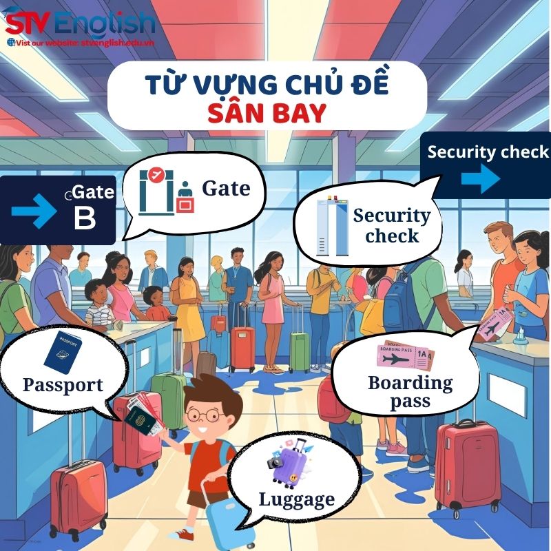 Từ vựng tiếng Anh giao tiếp cho bé "Khi ở sân bay" Từ vựng tiếng Anh giao tiếp cho bé "Khi ở sân bay"
