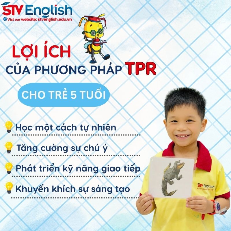 Dạy tiếng Anh cho bé 5 tuổi: Lợi ích của phương pháp TPR Dạy tiếng Anh cho bé 5 tuổi: Lợi ích của phương pháp TPR