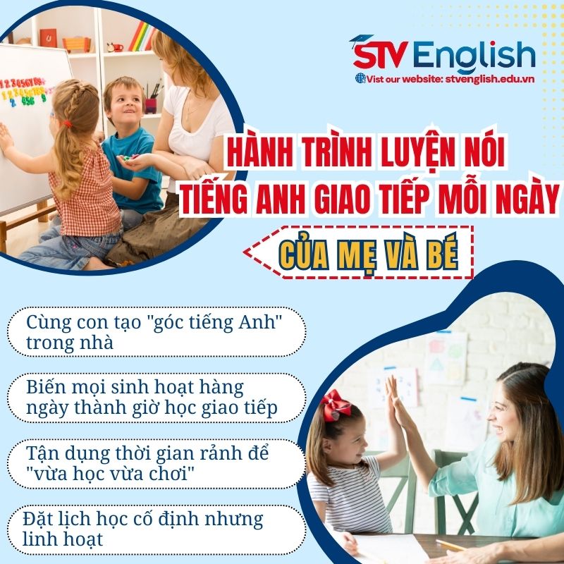 Hành trình cùng con học tiếng Anh giao tiếp tại nhà Hành trình cùng con học tiếng Anh giao tiếp tại nhà