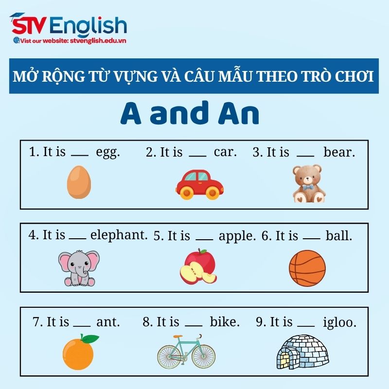 Mở rộng từ vựng và mẫu câu khi dạy tiếng Anh cho bé 6 tuổi. Mở rộng từ vựng và mẫu câu khi dạy tiếng Anh cho bé 6 tuổi.