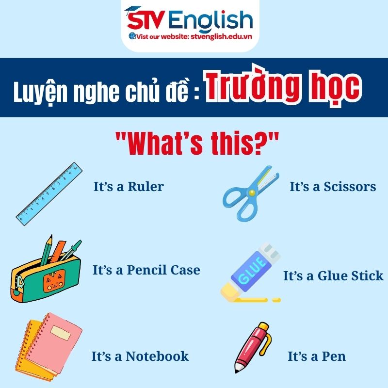 Tiếng Anh giao tiếp cho trẻ em: Luyện nghe chủ đề "Trường học" Tiếng Anh giao tiếp cho trẻ em: Luyện nghe chủ đề "Trường học"
