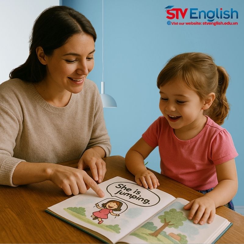 Hướng dẫn bé luyện tập mẫu câu giao tiếp tiếng Anh bằng tranh vẽ Hướng dẫn bé luyện tập mẫu câu giao tiếp tiếng Anh bằng tranh vẽ