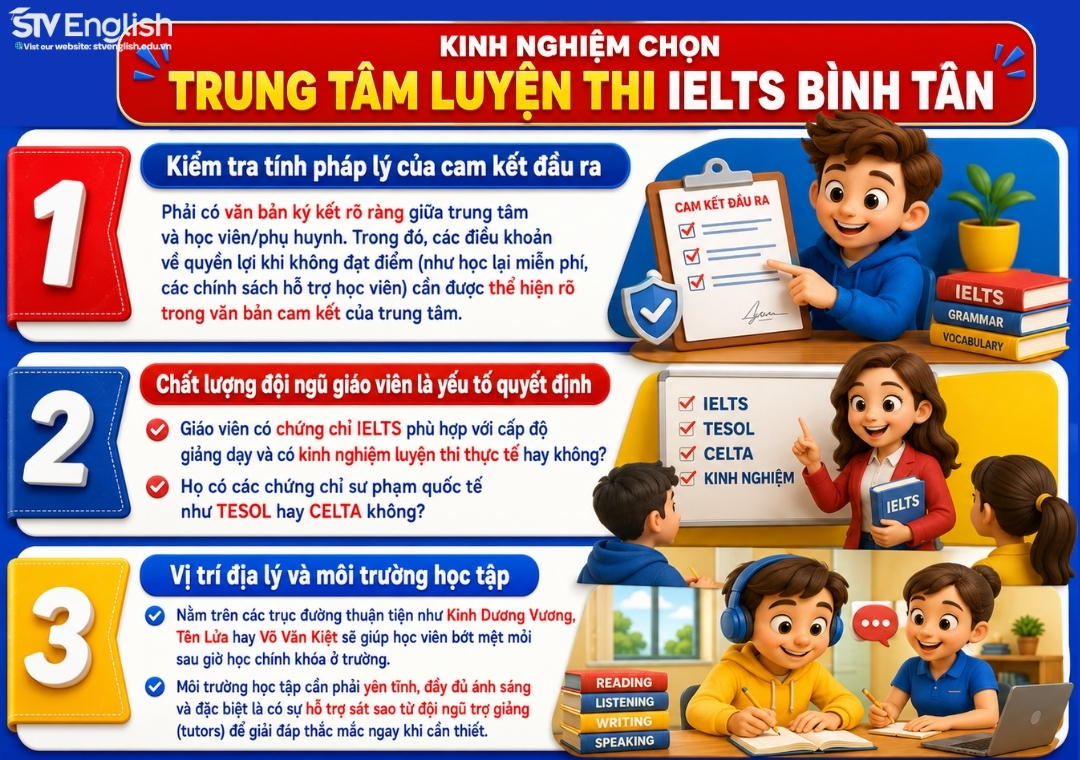 Kinh nghiệm chọn trung tâm luyện thi IELTS Bình Tân Kinh nghiệm chọn trung tâm luyện thi IELTS Bình Tân