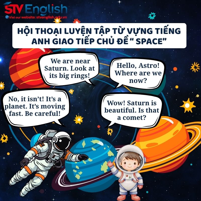 Hội thoại tiếng Anh giao tiếp cho bé: Chủ đề “Space”  Hội thoại tiếng Anh giao tiếp cho bé: Chủ đề “Space”