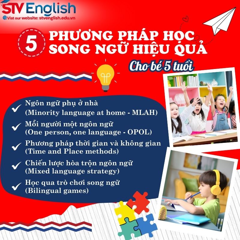 5 phương pháp học song ngữ hiệu quả cho bé 5 tuổi 5 phương pháp học song ngữ hiệu quả cho bé 5 tuổi