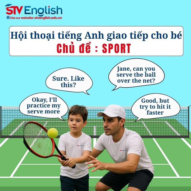 Mẫu hội thoại tiếng Anh giao tiếp cho bé: Chủ đề Sports Mẫu hội thoại tiếng Anh giao tiếp cho bé: Chủ đề Sports