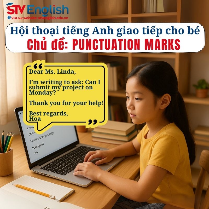 Mẫu hội thoại tiếng Anh giao tiếp cho bé: Chủ đề Punctuation Marks Mẫu hội thoại tiếng Anh giao tiếp cho bé: Chủ đề Punctuation Marks