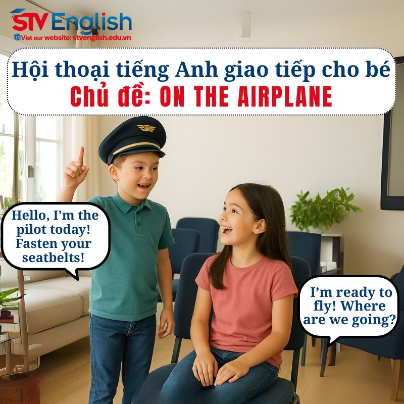 Mẫu hội thoại tiếng Anh giao tiếp cho bé: Chủ đề On the Airplane Mẫu hội thoại tiếng Anh giao tiếp cho bé: Chủ đề On the Airplane