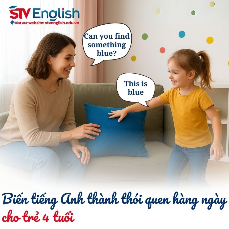 Biến việc nói tiếng Anh thành thói quen hàng ngày cho bé 4 tuổi. Biến việc nói tiếng Anh thành thói quen hàng ngày cho bé 4 tuổi.