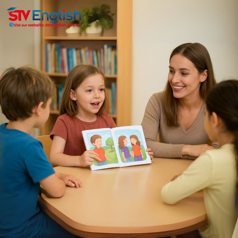 Phát triển kĩ năng giao tiếp tiếng Anh cho bé 6 tuổi qua câu lạc bộ truyện tranh. Phát triển kĩ năng giao tiếp tiếng Anh cho bé 6 tuổi qua câu lạc bộ truyện tranh.