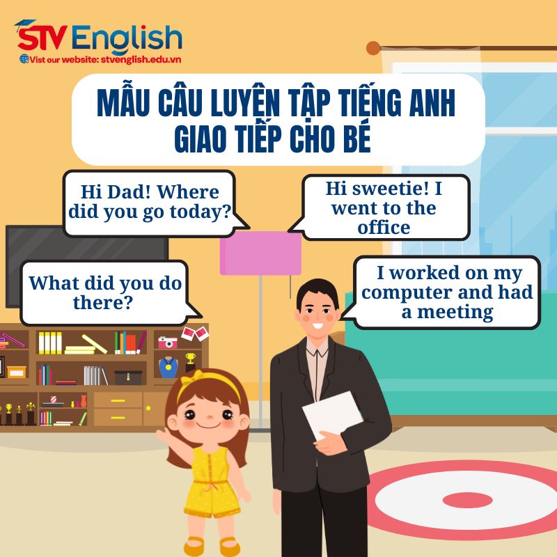 Mẫu hội thoại tiếng Anh giao tiếp cho bé chủ đề “Office” Mẫu hội thoại tiếng Anh giao tiếp cho bé chủ đề “Office”